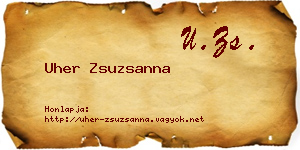 Uher Zsuzsanna névjegykártya